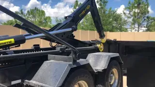 Loading up a 20 yard dumpster