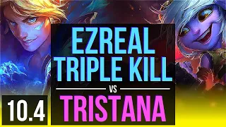 EZREAL & Rakan vs TRISTANA & Lux (ADC) | Triple Kill, 2 early solo kills | EUW Challenger | v10.4