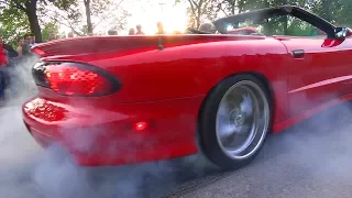 NONSTOP Muscle Cars - Burnouts - V8 Sounds!! - VANTAA CRUISING 6/2017