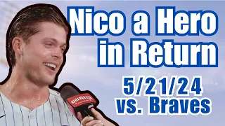 Nico Hoerner Sends to a 4-3 Walk-Off Win vs. Braves | May 21, 2024