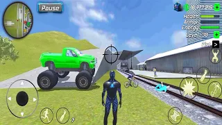 Black Hole Rope Hero Vice Vegas - Monster Truck at Train Station #9 Android Gameplay