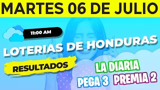 Sorteo 11AM Loto Honduras, La Diaria, Pega 3, Premia 2, Martes 6 de Julio del 2021 | Ganador 😱🤑💰💵