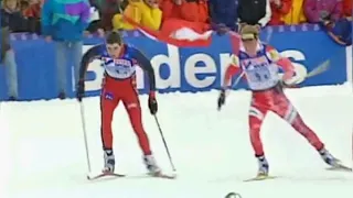 Nordic World Ski Championships Ramsau 1999 Mens Relay Hoffmann AUT vs Alsgaard NOR