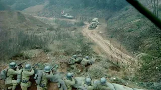 Movie! Japanese tanks siege city, unexpectedly ambushed en their route by national army.