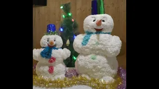 Снеговики из салфеток - своими руками!