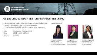 PES Day 2020 Webinar: the Future of Power and Energy