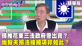 精華片段》傅推花東三法政府零出資？ #尚毅夫 揭法條細項非如此？【#狠狠抖內幕】2024.06.04