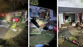 Several people hospitalized, two in critical condition after car crashes into Franklin County home