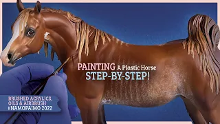 🎨How I Painted a Breyer Model Horse to Chestnut Rabicano in Acrylics, Oils & Airbrush for NaMoPaiMo