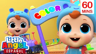 Bebé Juan aprende con el tren de colores | Canciones Infantiles con Bebé Juan🎵 Little Angel Español