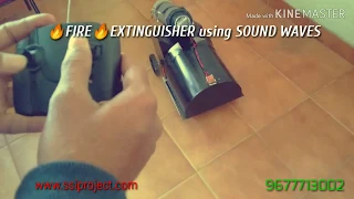 Fire extinguisher using sound waves