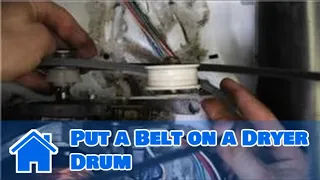 Washer & Dryer Repair : How to Put a Belt on a Dryer Drum