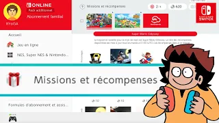 Missions et récompenses Nintendo Switch Online