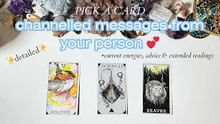 Channelled Messages From Your Person 💕 *detailed* ❤️‍🔥🔍 Pick A Card Tarot Reading
