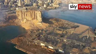 Beirut: Aerial footage after the explosion