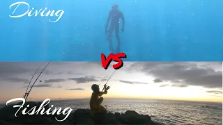 Fish Vs Dive! / Loser Eats The Eye / Spearfishing Hawaii Catch N Cook