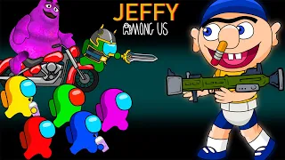 어몽어스 VS Jeffy, Grimace Shake | AMONG US FUNNY ANIMATION