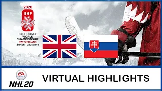 NHL 20 | IIHF Worlds 2020 | Great Britain - Slovakia |  Virtual Highlights