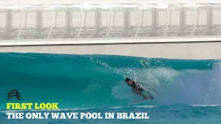 The wave pool at Praia do Grama opened today in Brazil