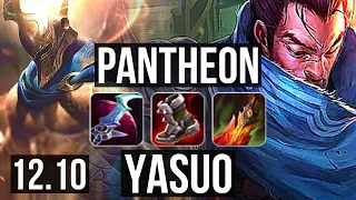 PANTH vs YASUO (MID) | 2.1M mastery, 12/2/4, Legendary, 500+ games | BR Diamond | 12.10