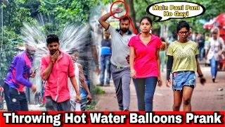 Throwing Hot water balloons at people prank - Epic Funny Reactions 2022| By TCI