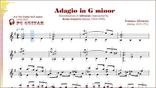 Albinoni, Adagio in G minor, guitar solo