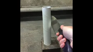 No swing paper towel roll cut | Knife Making #shorts