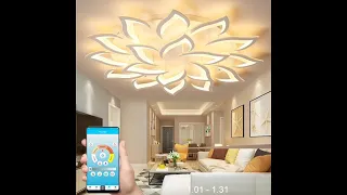 How to Install The Modern Smart LED Lotus Chandelier With Remote Controller