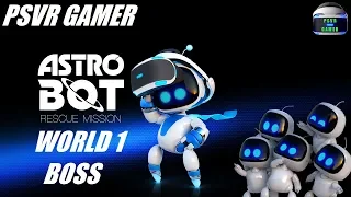 Astro Bot Rescue Mission PSVR - World 1 Boss Gameplay