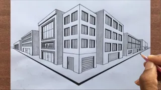 How to Draw a Town in 2-Point Perspective