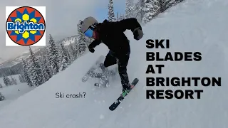 SKI BLADES (Rollerblades for snow?) - Night "Skiing" at Brighton Resort, Utah