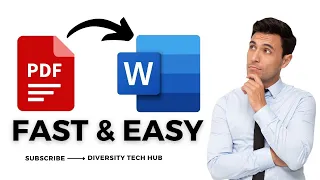 How to convert PDF to Word | How to edit PDF file in ms word | diversity tech hub