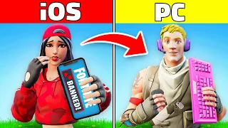 PLAYING with iOS ACCOUNTS (Fortnite Gun Game)