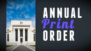 How does the Federal Reserve Board determine how much money to order each year?