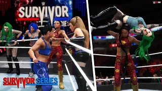 WWE 2K20 SIMULATION: Womens Team RAW vs Team SmackDown | Survivor Series 2021 Highlights