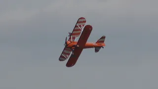 Wing Walkers AeroSuperBatics Stearman x2 full display  Duxford Air Festival 2019 25 May 2019 4