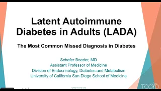 LADA (Latent Autoimmune Diabetes in Adults)