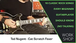 10 Classic Rock Songs Every Beginner Guitar Player Should Know (no talking)