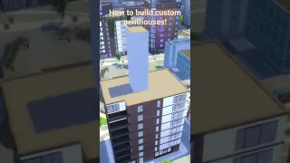 How to make custom penthouses in Sims 4! #shorts