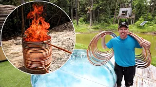 I Built a Wood Fired Pool Heater!       (Raging Hot)