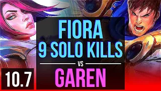 FIORA vs GAREN (TOP) | 4 early solo kills, 9 solo kills | NA Diamond | v10.7