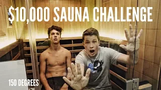 Last to leave Sauna WINS $10,000. with (Bryton Myler).