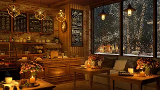 Relaxing Jazz Instrumental in Cozy Coffee Shop | Background Music for Relaxing and Working