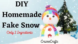 DIY Homemade fake snow with only 2 ingredients | How to make fake snow ❄️ for Christmas | DIY ideas