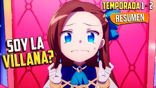 🍏REENCARNÓ siendo LA VILLANA de UN JUEGO🍄 OTOME GAME NO HAMETSU TEMPORADA 1 y 2 RESUMEN