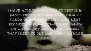 I'm Going To Do Kung Fu Panda One Line Multilanguage Next