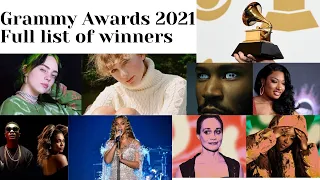 Grammy Awards 2021 winners||Taylor Swift wins album of the year||
