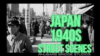 Japan 1940s 4K 60 fps Street Scenes | Everyday life in Kyoto | 35mm unedited film footage