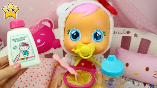 🤒 Como cuidar de BEBÉS LLORONES Lágrimas Mágicas HELLO KITTY 🎀 cuando está ENFERMA con GRIPE