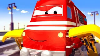 Tren para niños - El TREN MECANICO arregla las ruedas de Henry - Troy el Tren en Auto City !